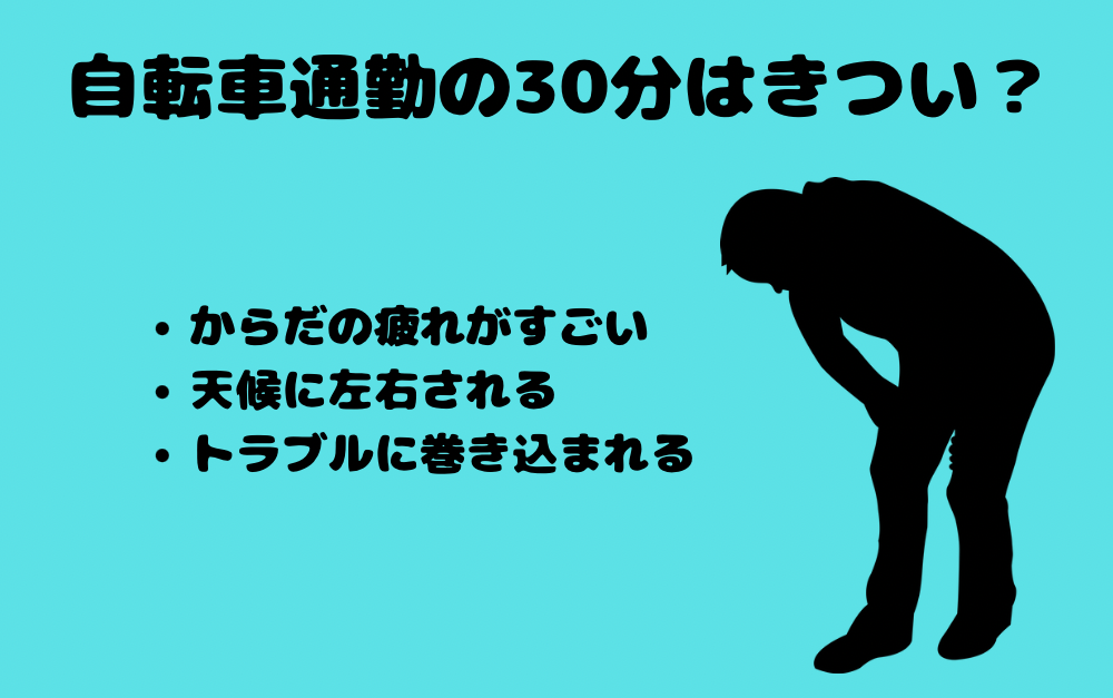 自転車通勤で30分はきつい？