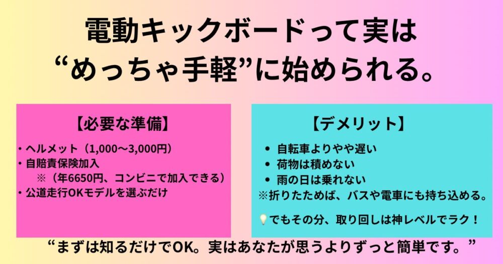 電動キックボードを始めるには